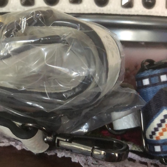 NWT MERSI Studded Vegan Faux Leather Crossbody w/ 2 Straps - Picture 7 of 10